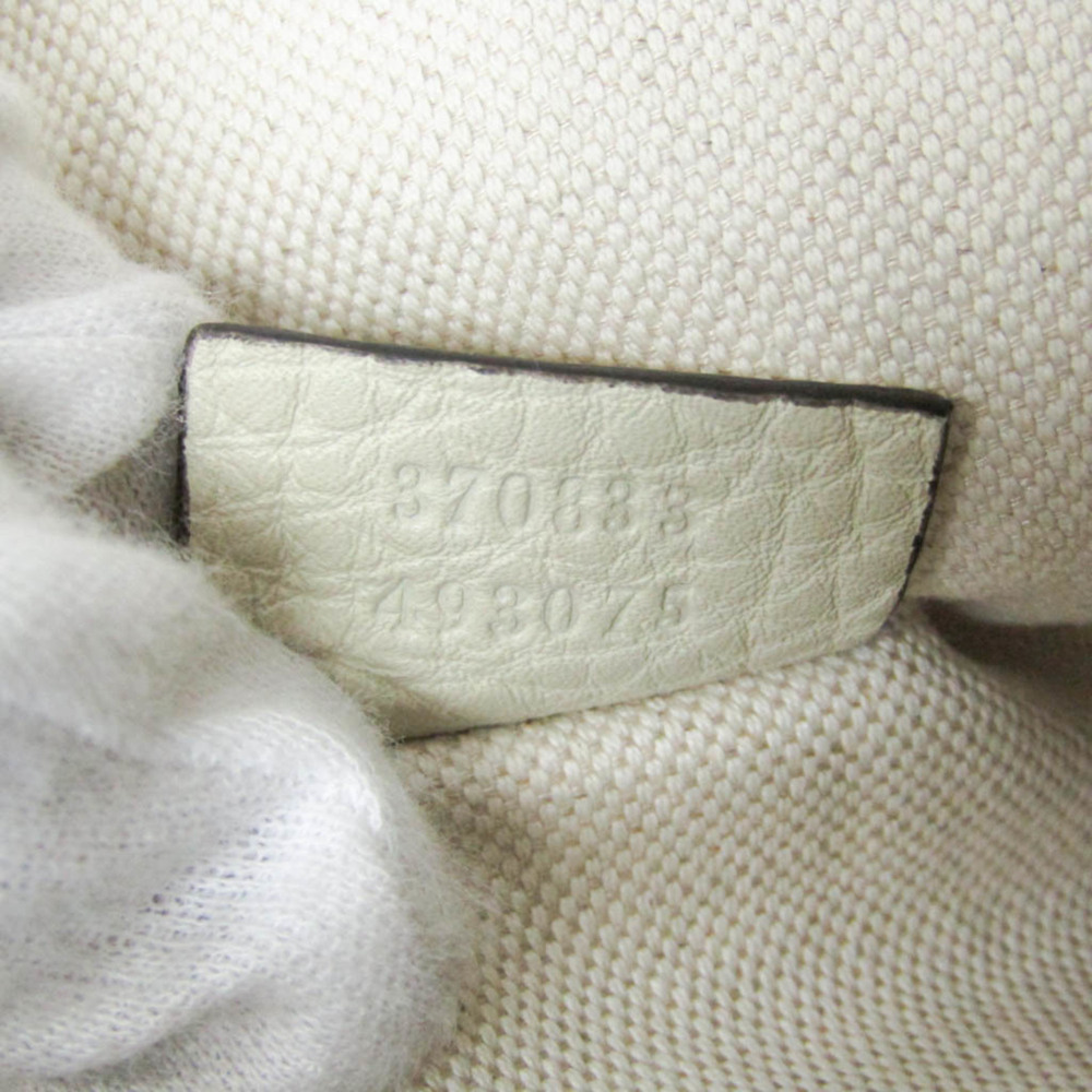 GUCCI White Leather Bamboo Backpack - Picture 15 of 16